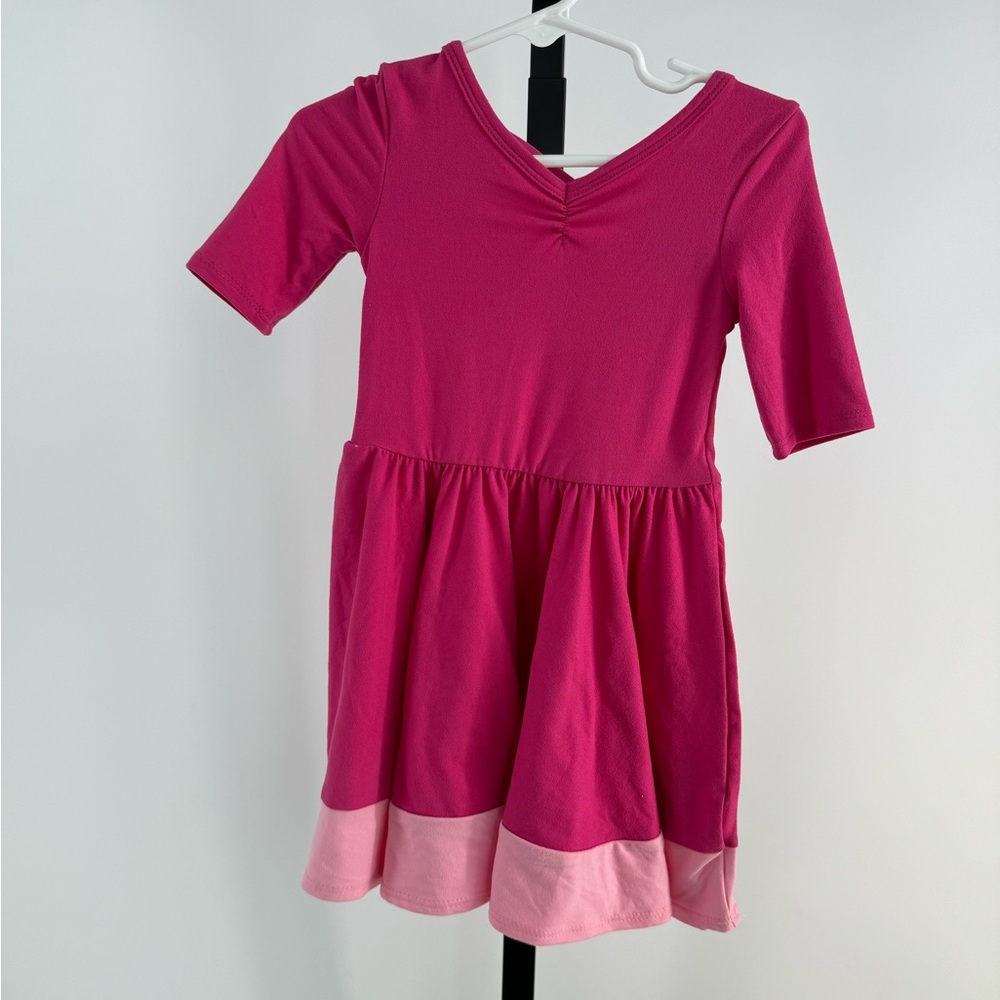 Dot Dot Smile two toned pink dress size 12-24 months brand new with tags
